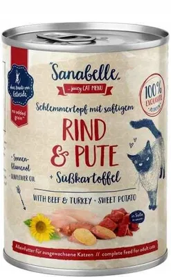 Produktbild von Sanabelle 380gx6 Dose Rind & Pute