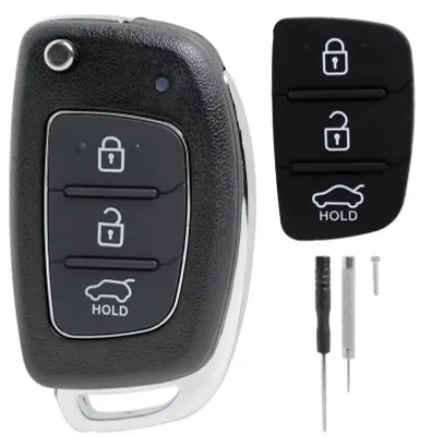 Zdjęcie produktu dla Etui na kluczyk samochodowy z 3 przyciskami, pasujące do modeli Hyundai