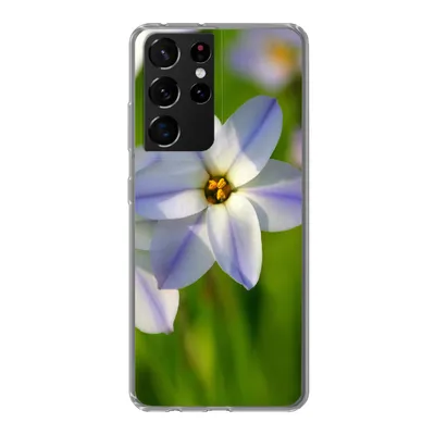 Produktbild von MuchoWow® Handyhülle Schutzhülle Hülle für Samsung Galaxy S21 Ultra Blumen - Garten - Lila Silikon Softcase Handy Hülle - Mobiltelefon