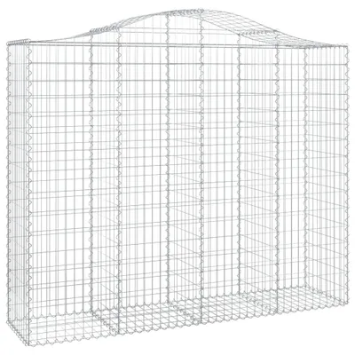 Produktbild von vidaXL Gabione mit Hochbogen 200x50x160/180 cm Verzinktes Eisen