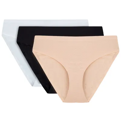 Obrázok produktu pre Vivisence 4011 3-pack white/black/beige S nohavičky