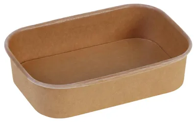 Produktbild von 300x Pappschalen rechteckig Kraftpapier mit PE 650ml 173x120x51mm