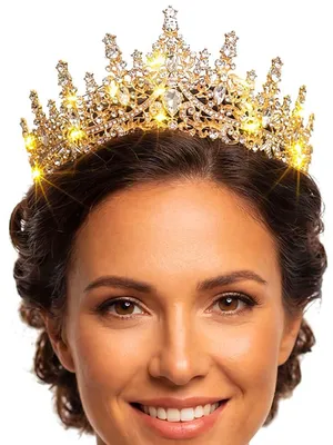 Produktbild von Goldene Haarreif mit Kristallen für Hochzeiten und als Haarschmuck