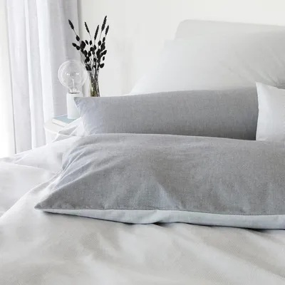 Produktbild von elegante Soft-Flanell Bettwäsche Tender silver 155x200 cm + 80x80 cm