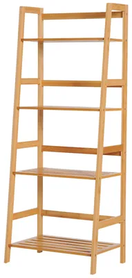 Produktbild von Bambusregal, 4-stufig, Badezimmer-Leiterregal, Bš¹cherregal, Schuhregal, 48 x 31,5 x 120 cm