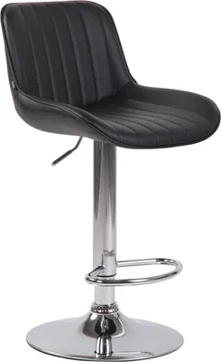 Produktbild von Barhocker Lentini Kunstleder chrom schwarz