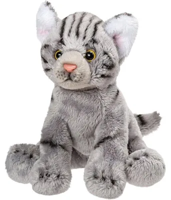 Produktbild von Suki Gifts Plusch Katze Stofftier - grau - 12 cm - Katze - Katzen
