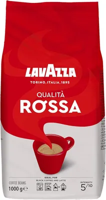 Produktbild von Lavazza Qualità Rossa Kaffeebohnen 1 kg – Arabica & Robusta Mischung, Espresso Kaffee, Ganze Bohnen
