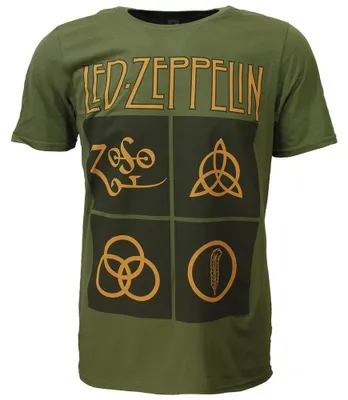 Zdjęcie produktu dla Koszulka Led Zeppelin ze złotymi symbolami – rozmiar M
