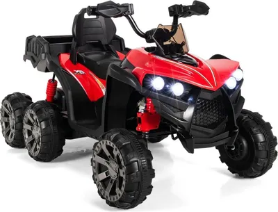 Zdjęcie produktu dla Elektryczny quad dla dzieci 12 V ze schowkiem i oświetleniem LED. Mini quad elektryczny 3-6 km/h, czerwony