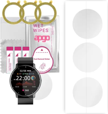 Produktbild von apgo 3 Stück Schutzfolie, klar, kompatibel mit Colmi ZL02 Smartwatch, Hydrogel Displayschutzfolie mit Positionierhilfe, Displayfolie, robust und kratzfest
