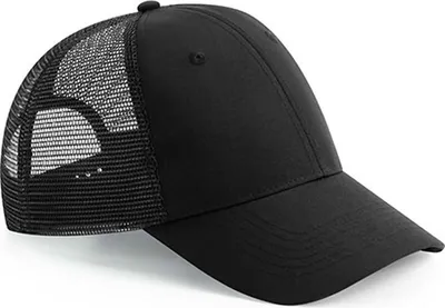 Produktbild von Beechfield B75R | Recycled Urbanwear 6 Panel Snapback Trucker Polyester - Farbe: Black - Größe: One Size