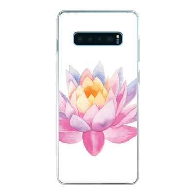 Produktbild von MuchoWow® Handyhülle Schutzhülle Hülle für Samsung Galaxy S10 Plus Aquarell - Blume - Seerose Silikon Softcase Handy Hülle - Schutzhülle