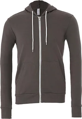 Produktbild von Canvas Uni Poly-Baumwolle Fleece Full-Zip Hoodie