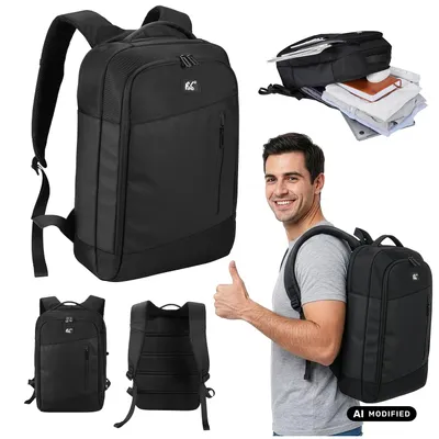 Productafbeelding van NanoRS Laptoprugzak 15,6", zwart, 42 x 28,5 x 14 cm, waterafstotend, model RS204 B