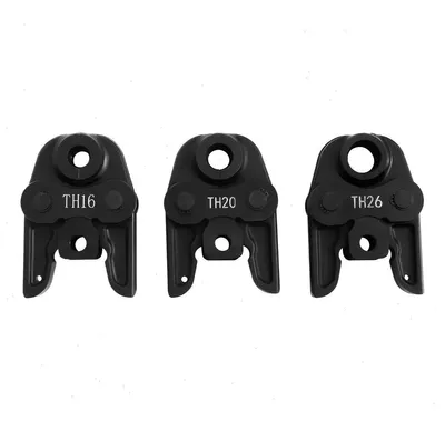 Produktbild von Rohrpresswerkzeug Set - Manuelle Presszange - TH16/TH20/TH26 Backen - Korrosionsbeständiger Stahl (legiert & Edelstahl) - Max. Öffnung 41–44,5 mm - Schwarz