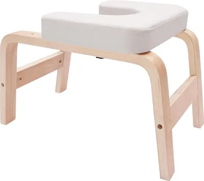 Produktbild von Yoga Kopfstandhocker - Inversionsstuhl - Tragkraft 200 kg - Für Anfänger und Fortgeschrittene - Für Yoga und Gymnastik - Beige