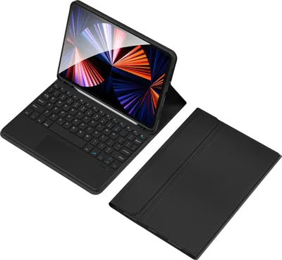 Produktbild von Kabellose BT-Tastatur, USB-Tastatur mit Kunstleder-Schutzhuelle fuer Tablet, kompatibel mit iPad 10 10,9 Zoll (2022)