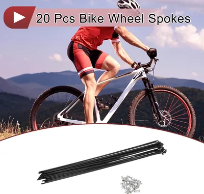 Produktbild von 20 Satz 13G Fahrradspeichen 269mm Fahrradspeichen 304 Edelstahl Schwarz