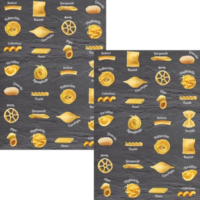 Produktbild von Kracht Geschirrtuch Pasta" 2er-Pack grau-gelb 50x70 cm"