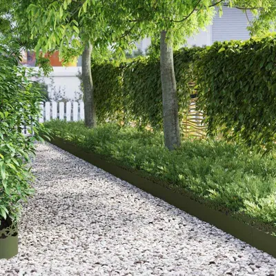 Produktbild von Rasenkanten 30 pcs Olive Grün 103 x 0,05 x 22 cm Stahl