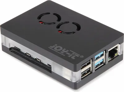 Produktbild von Designové pouzdro s dvojitým ventilátorem pro Raspberry Pi 4, černé