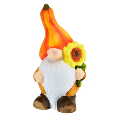 Produktbild von Keramischer Zwerg mit Sonnenblume 16 cm