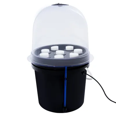 Produktbild von 8 Löcher Hydrokultur Pflanzen  Vermehrungsset Schwarz Sämlingszucht 5L Nebelsetzlingsbox