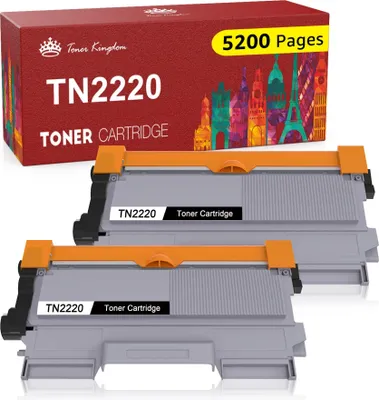Produktbild von Toner Kingdom 2er TN2220 Kompatible Tonerkartusche Ersatz für Brother TN2010 TN-2220 TN-2010 für MFC-7360N DCP-7055W HL-2250DN MFC-7460DN FAX-2840