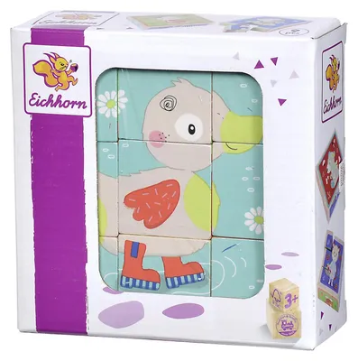Produktbild von Eichhorn 100005463 - Baby - Bilderwürfel Friends, 9-tlg.