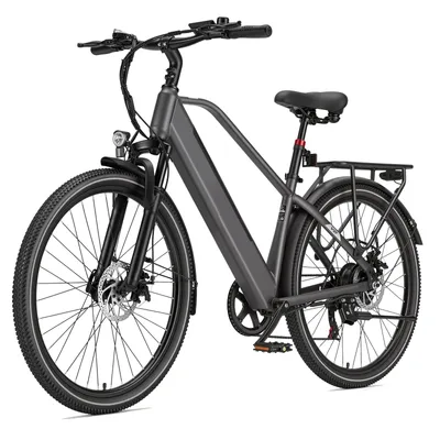 Produktbild von PiXELPiLOT 26 Zoll E Bike, City E-Bike mit 250W Heckmotor, 36V 14,5Ah 522Wh Akku, Shimano 7-Gang, bis 75 km, Scheibenbremsen Federgabel