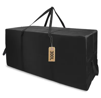 Produktbild von Omgoods – Aufbewahrungsbeutel 300L – Extra großer Aufbewahrungsbeutel – Wasserdichter Aufbewahrungsbeutel – Aufbewahrungsbeutel mit Tragegriffen – Perfekt für Kleidung und Bettwäsche – 118x55x46 cm – Aufbewahrungsbox