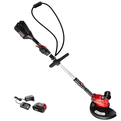 Produktbild von LEHMANN Akku-Rasentrimmer, 40V 300W, 30cm Schnittbreite, Teleskopstange, 2-Drähtiger Faden, inkl. Schnellladegerät & Akku