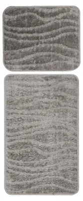 Produktbild von Badematte Lagoon 225 Silber 2er-Set 50x40x80 cm – Weich & Saugstark