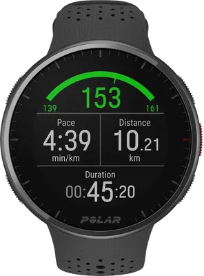 Produktbild von Polar Pacer Pro - Smartwatch - Carbon gray - intelligente Uhr mit Band - grau - Bandgröße: S/L - Anzeige 3 cm (1.2")