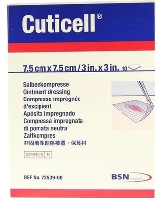 Produktbild von CUTICELL Salbenkompressen 7,5x7,5 cm