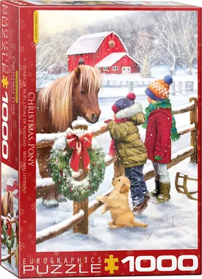 Produktbild von Simon Treadwell - Weihnachtspony - 1000 Teile Puzzle - Format 68x48 cm