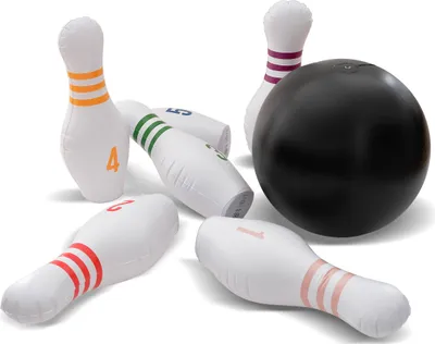 Produktbild von Ocean 5 Aufblasbares riesen Bowling-Spiel | Bowling Set für Kinder | 1 Bowling Ball mit sechs 68,5 cm hohen Bowlingkegeln | inklusive Pumpe und Reparaturflicken |aufblasbares Kegelspiel | Outdoor Game