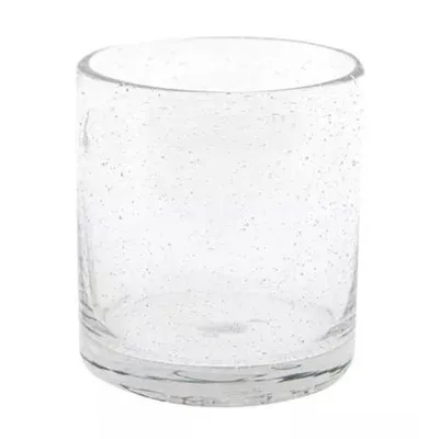 Productafbeelding van Glazen kandelaar DutZ, helder glas, bubbeldesign