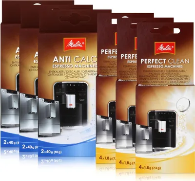 Produktbild von 3x Melitta Reinigungstabs & Entkalker für Espresso Maschine