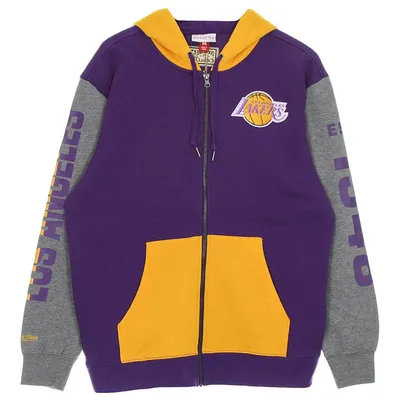Zdjęcie produktu dla Bluza Mitchell & Ness Fleece Zip Hoody - Los Angeles Lakers - S