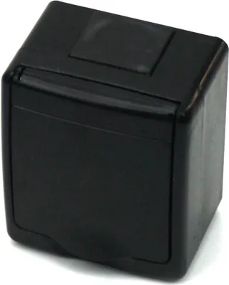 Produktbild von Aufputz Steckdose 1-fach Dose Feuchtraum IP44 schwarz serie BETA
