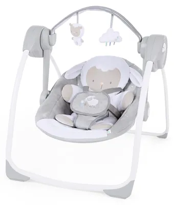 Image de Transat électrique pliable INGENUITY pour bébé - Petit Mouton - Arche et jouets amovibles. Réglages de la minuterie. Balancelle