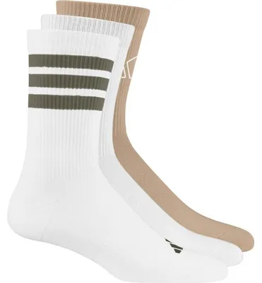 Produktbild von Adidas Socken 3er-Pack Größe 43-45 weiß feuchtigkeitsableitend mit Logo