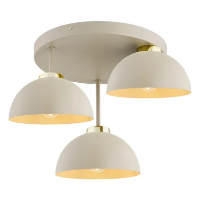 Productafbeelding van FKL DESIGN Home Deco: Plafondlamp, 3-licht, E27, metalen lampenkappen, onderdeel van de N550 serie (ecru, EP3)