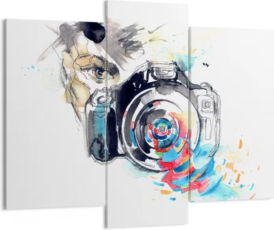Produktbild von Bild auf Leinwand - Leinwandbild - Fotograf Kamera Fokus Hobby - 130x100cm - Wand Bild - Wanddeko - Leinwanddruck - Bilder - Kunstdruck - Wanddekoration - Leinwand bilder - Wandkunst - CB130x100-3022