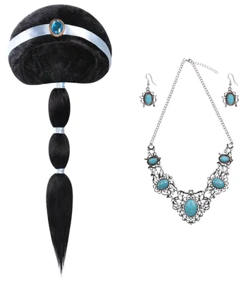 Produktbild von Perücke Set, 4-teilig, inklusive Kette und Ohrringe, für Mädchen