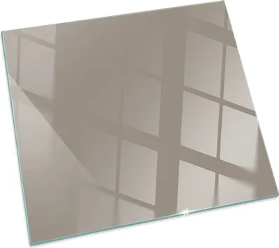 Produktbild von Farbe Braun – Glasbodenplatte für – Kaminofen – Kaminplatte Glas – Schutzglas – Funkenschutzplatte –Glasbodenplatte Feuerfeste – Hitzeschutzplatte – Bodenschutz aus Glas – 60x60 cm