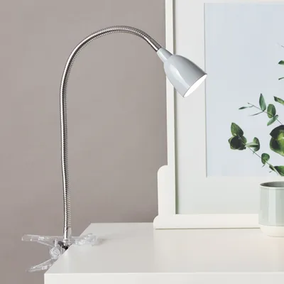 Zdjęcie produktu dla BRILLIANT lampa stołowa LED Anthony | nowoczesna lampa biurkowa z elastycznym ramieniem | żelazo/tytan | metal/plastik | 2,4 W | 250 lm | 3000 K