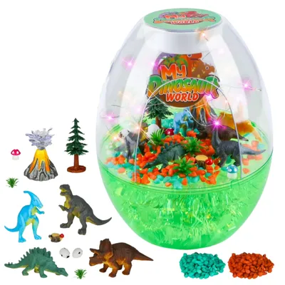 Image de Kit de Terrarium de dinosaures créatif bricolage avec veilleuse àvocale